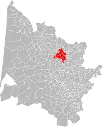 Localisation de Communauté de communes du Fronsadais