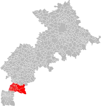 Localisation de Communauté de communesdu canton de Saint-Béat