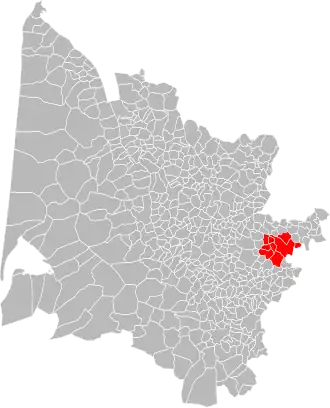 Localisation de Communauté de communes du Pays de Pellegrue