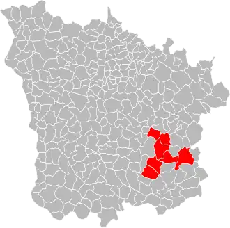 Localisation de Communauté de communes du Sud Morvan