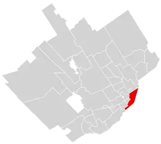 Localisation de Vieux-Québec–Cap-Blanc–Colline Parlementaire