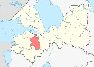 Localisation de Raïon de Gatchina