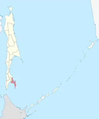 Localisation de Raïon de Korsakov