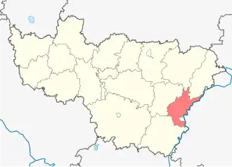 Localisation de Raïon de Mourom