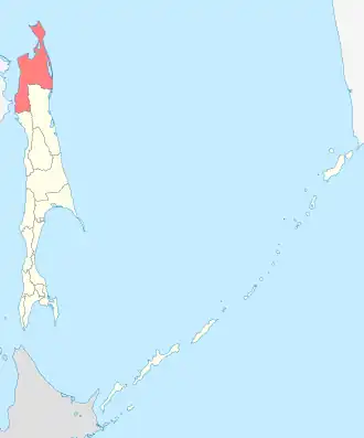 Localisation de Raïon d'Okha