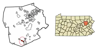 Localisation de West Hazleton