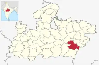 Localisation de District de Mandla