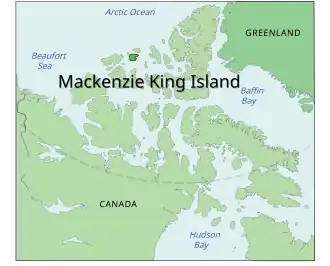 Localisation de l'île Mackenzie King