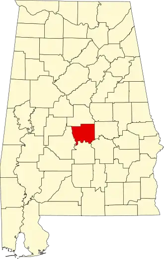 Localisation de Comté d'Autauga(Autauga County)
