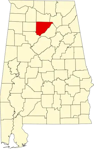 Localisation de Comté de Cullman(Cullman County)