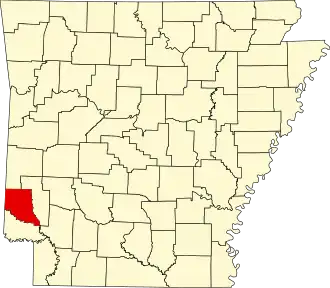Localisation de Sevier County, Arkansas