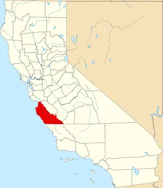 Localisation de Comté de Monterey(en) Monterey County