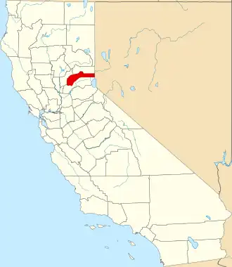 Localisation de Comté de Nevada(en) Nevada County