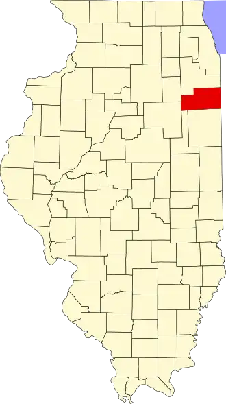 Localisation de Comté de Kankakee(Kankakee County)