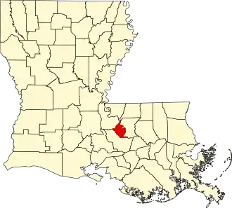 Localisation de Paroisse de Baton Rouge Ouest