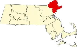 Localisation de Comté de Essex(Essex County)