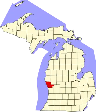 Localisation de Comté de Muskegon(Muskegon County)