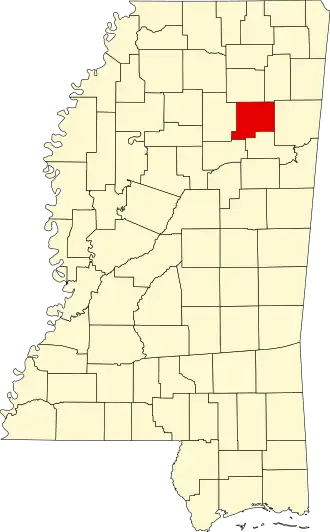 Localisation de Comté de Chickasaw(Chickasaw County)