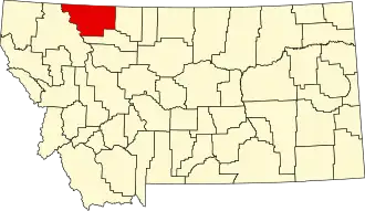 Localisation de Comté de Glacier(Glacier County)