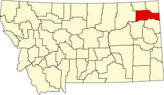 Localisation de Comté de Roosevelt(Roosevelt County)