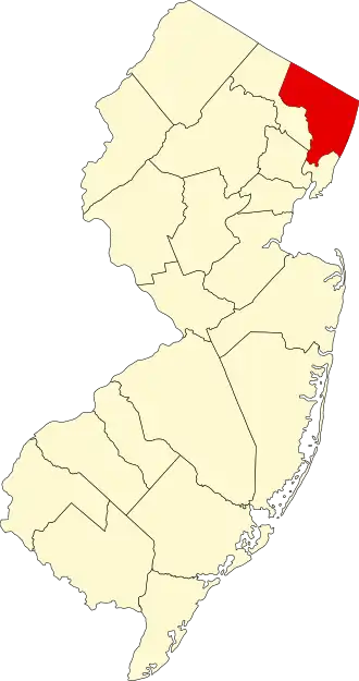 Localisation de Comté de Bergen(Bergen County)