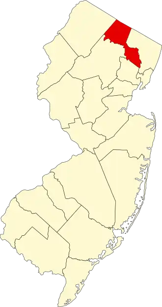 Localisation de Comté de Passaic(Passaic County)