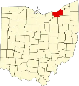 Localisation de Comté de Cuyahoga(Cuyahoga County)