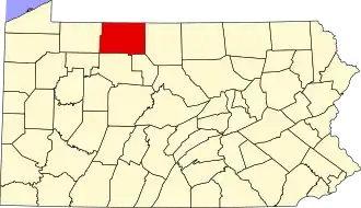 Localisation de Comté de McKean(en) McKean County