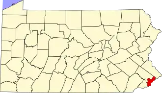 Localisation de Comté de Philadelphie(Philadelphia County)