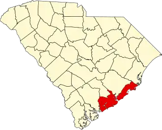Localisation de Comté de Charleston(Charleston County)