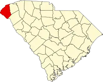 Localisation de Comté d'Oconee(Oconee County)