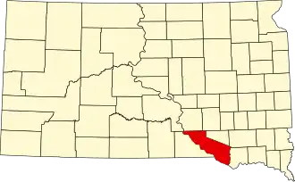 Localisation de Comté de Charles Mix(en) Charles Mix County