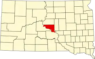 Localisation de Comté de Hughes(Hughes County)