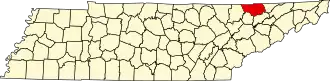 Localisation de Comté de Claiborne(Claiborne County)