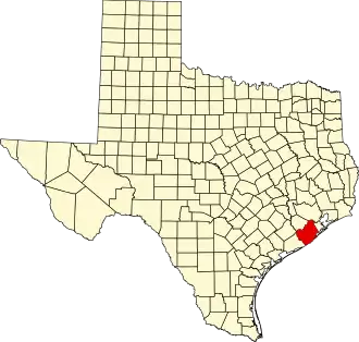 Localisation de Comté de Brazoria(en)&nbsp;Brazoria County