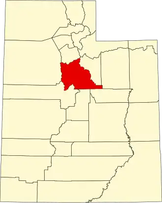 Localisation de Comté d’Utah(Utah County)