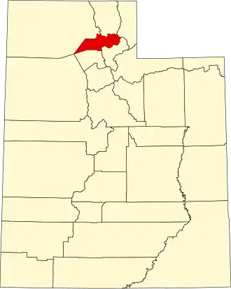Localisation de Comté de Weber(Weber County)