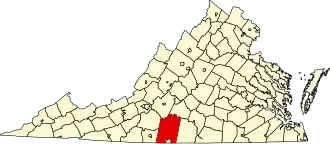 Localisation de Comté de Pittsylvania(Pittsylvania County)