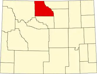 Localisation de Comté de Big HornBig Horn County)