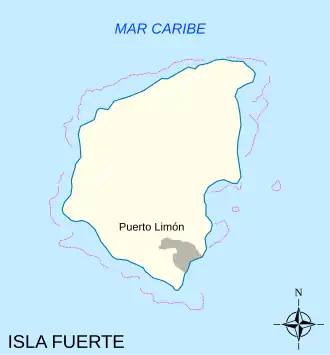 Carte de l'île Fuerte