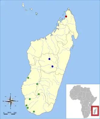 Description de l'image Mesopropithecus range map.svg.
