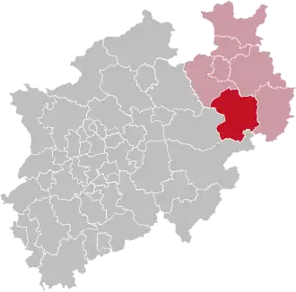 Localisation de Arrondissement de Paderborn