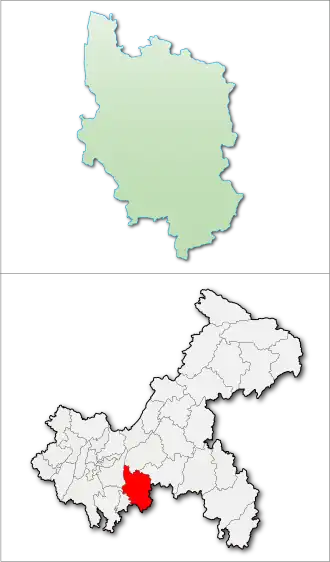Localisation de Nánchuān Qū