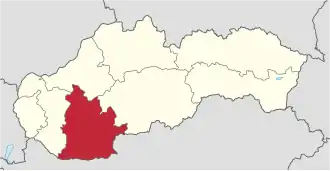 Localisation de Région de Nitra