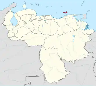 Localisation de État de Nueva Esparta