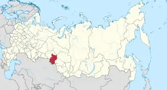 Localisation de Oblast d'Omsk