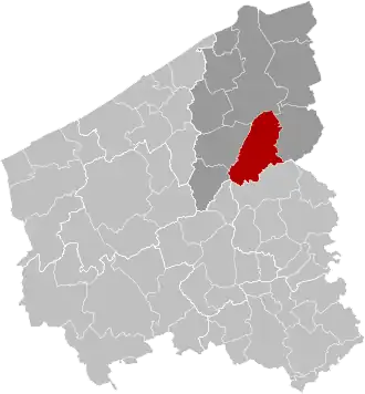 Localisation de Oostkamp