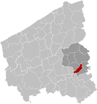 Localisation de Oostrozebeke