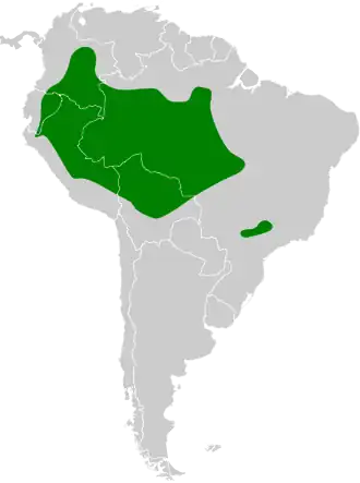 Description de l'image Ortalis guttata map.svg.