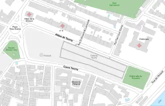 Plan schématisé des allées de Tourny.